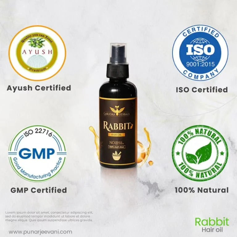 Garuda Rabbit Herbal Hair Oil(5.0 ⭐⭐⭐⭐⭐ 18,345 REVIEWS) Globally