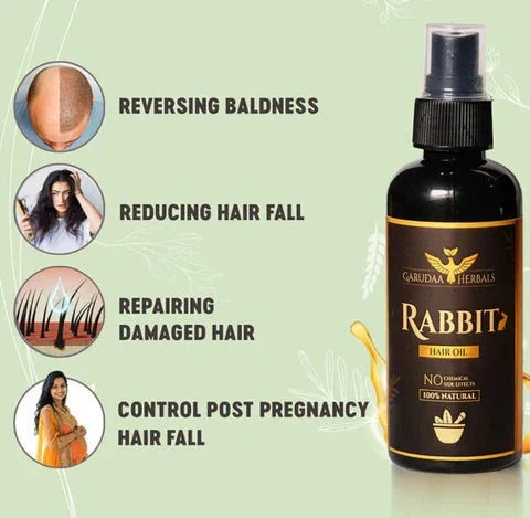 Garuda Rabbit Herbal Hair Oil(5.0 ⭐⭐⭐⭐⭐ 18,345 REVIEWS) Globally